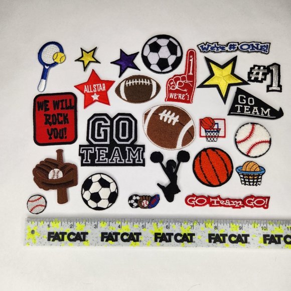 Embroidered Iron On Sports Patches Lot - Picture 6 of 6